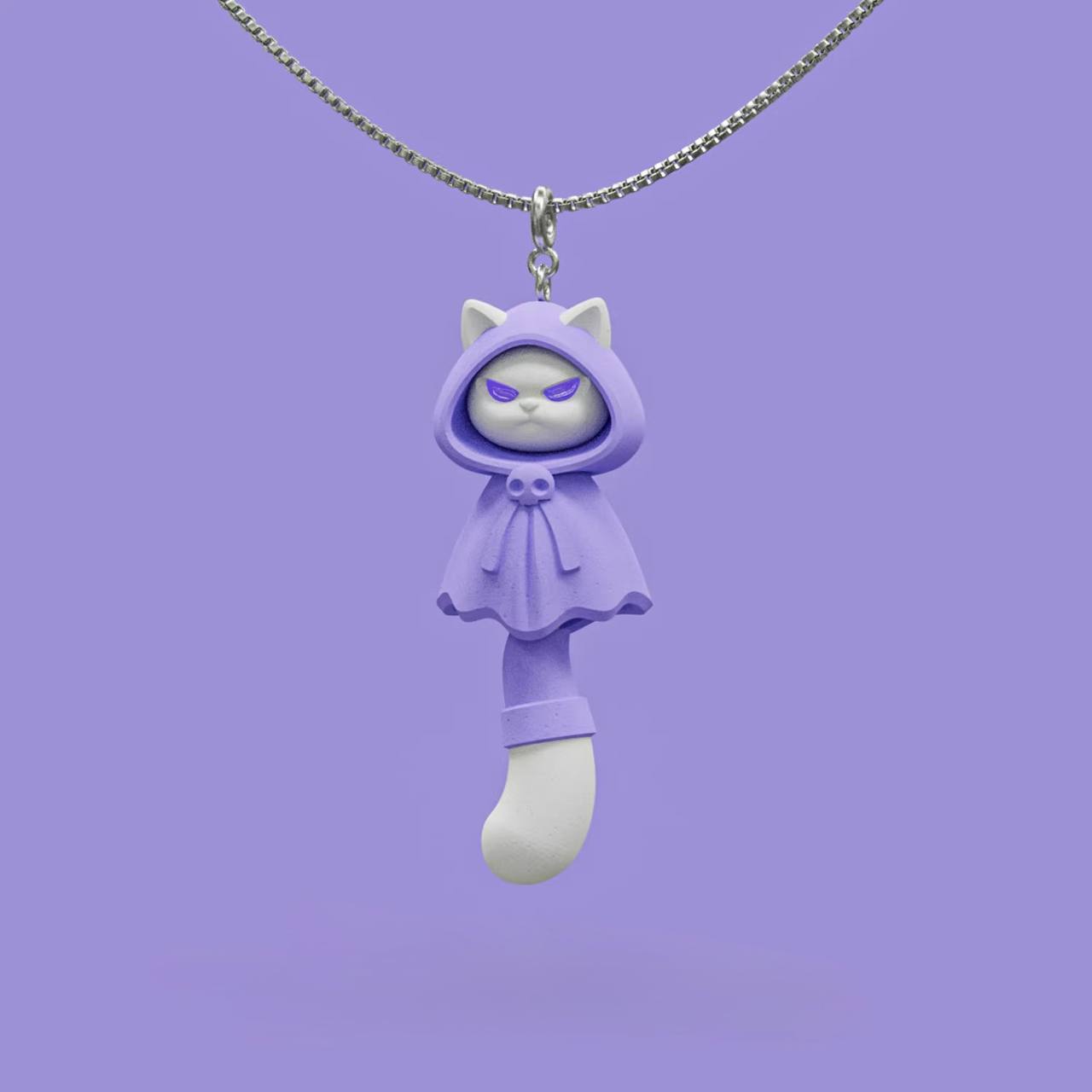 Moody Kitty Necklace