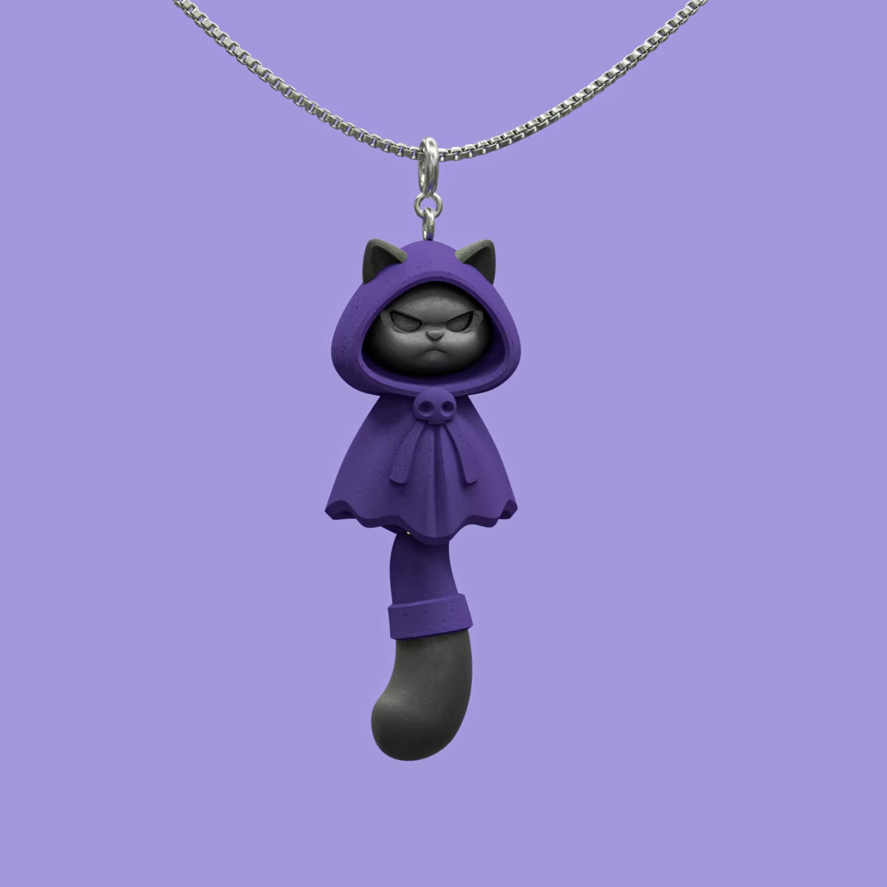 Moody Kitty Necklace