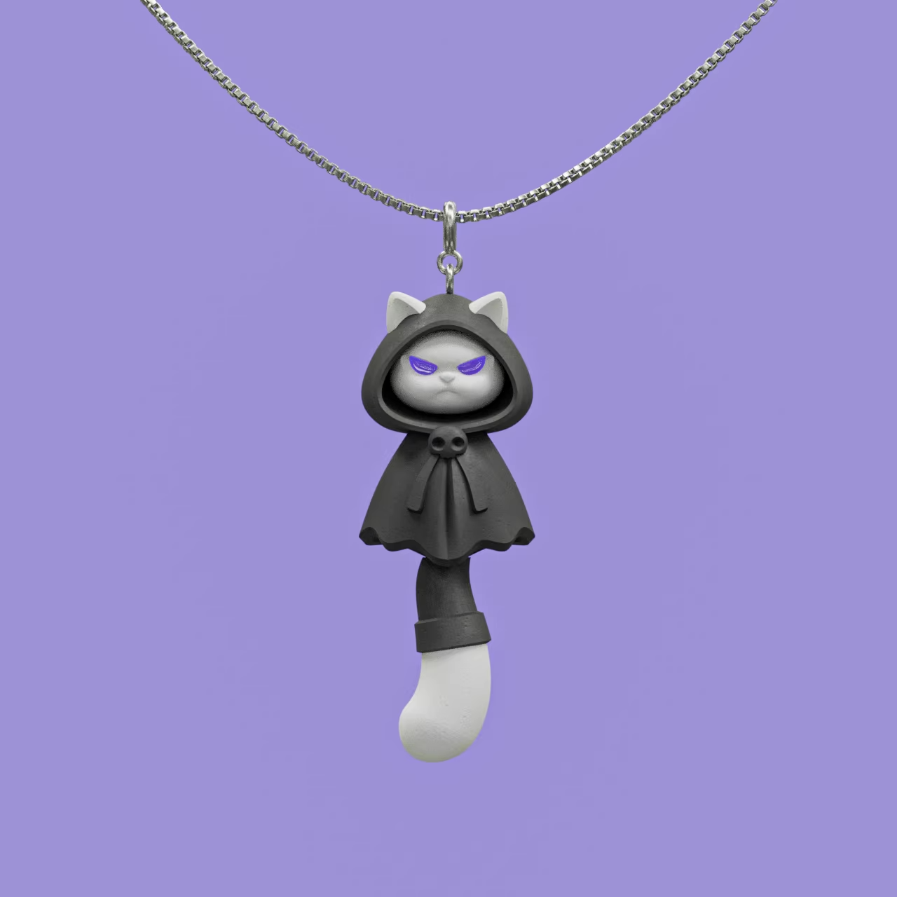 Moody Kitty Necklace