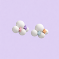Pastel cloud-shaped acrylic earrings with small star details, lightweight resin jewelry worn on ear for size reference